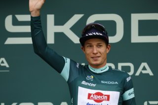 Jasper Philipsen: son Tour de France est terminé KEYSTONE/EPA/MARTIN DIVISEK