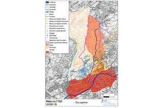 Périmètre d'étude sur le bassin versant de la Sionne.
