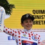 Elise Chabbey porte toujours le maillot à pois KEYSTONE/AP/Mathieu Pattier