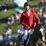 Steve Guerdat, ici à Saint-Gall en mai dernier sur sa jument Dynamix, doit à nouveau se reposer (archives). KEYSTONE/GIAN EHRENZELLER