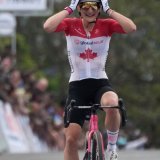 Magdeleine Vallieres a de la peine à croire à son succès KEYSTONE/AP/Jerome Delay