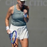 Une victoire sans histoire pour Belinda Bencic KEYSTONE/AP/Mahesh Kumar A.