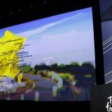 Le parcours de la prochaine Grande Boucle a été dévoilé jeudi à Paris. KEYSTONE/EPA/YOAN VALAT