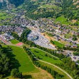 Vue aérienne du Châble où le projet Curala est prévu