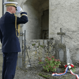 La tombe du soldat Bourbaki dans le cimetière de Vouvry.