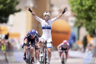 Lorena Wiebes s'est imposée à Angers KEYSTONE/AP/Massimo Paolone