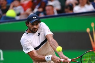 Jusqu'où ira Valentin Vacherot à Shanghai ? KEYSTONE/EPA/ALEX PLAVEVSKI