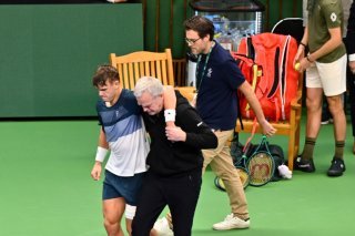 Holger Rune souffre d'une déchirure du tendon d'Achille KEYSTONE/AP/Anders Wiklund