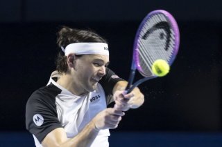 Taylor Fritz a bataillé durant 2h36 pour vaincre Valentin Vacherot KEYSTONE/EPA/GEORGIOS KEFALAS