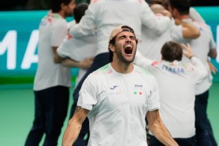 Matteo Berrettini et l?ialie encore vainqueurs de la Coupe Davis KEYSTONE/AP/Luca Bruno