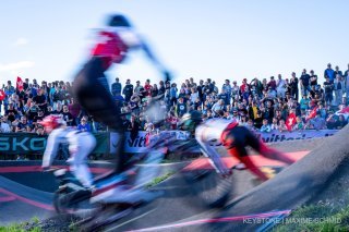 Le public a répondu présent lors des Championnat du Monde de VTT. Ici pour l'UCI MTB Women Elite Pumptrack à Monthey.