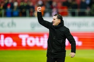 Didier Tholot, heureux lors de la victoire contre YB, qui ne veut pas que l'euphorie s'empare de son groupe