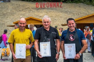 Le podium de cette édition du concours Fromage et Cime à Ovronnaz