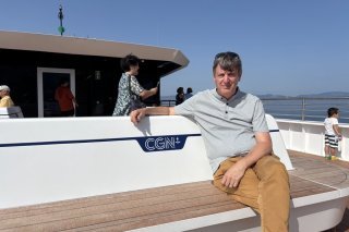 Vincent Pellissier, directeur de la CGN pose sur le Naviexpress ce mardi 12 août 2025