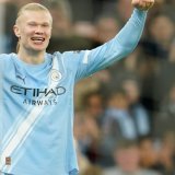 Deux buts de plus pour le phénomène Erling Haaland KEYSTONE/AP/Dave Thompson