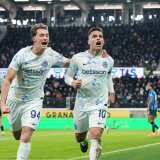 Lautaro Martinez a débloqué la situation à Bergame. KEYSTONE/AP/Spada/undefined