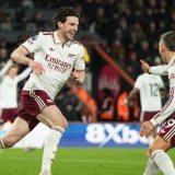 Declan Rice a inscrit un doublé lors de la victoire d'Arsenal 3-2 à Bournemouth samedi. KEYSTONE/AP/Alastair Grant