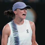 Iga Swiatek a souffert dans son 1er tour à Melbourne KEYSTONE/AP/Aaron Favila