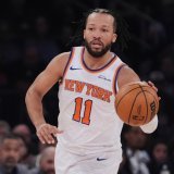 Jalen Brunson et les Knicks ont battu les Nets de 54 points mercredi KEYSTONE/AP/Frank Franklin II