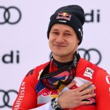 Déçu par sa 2e place en descente à Kitzbühel, Odermatt espère rebondir dès mardi à Schladming KEYSTONE/EPA/ANNA SZILAGYI