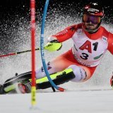 Loïc Meillard peut viser la victoire KEYSTONE/AP/Marco Trovati