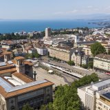 La Ville de Lausanne prévoit un nouveau dispositif d'exposition artistique XXL au coeur de la capitale vaudoise (archives). Keystone/LEANDRE DUGGAN