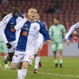 La joie de Samuel Krasniqi après son but KEYSTONE/GAETAN BALLY