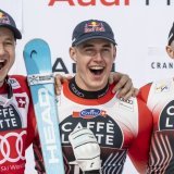 La Suisse espère vivre le même bonheur dimanche qu'il y a un an avec le triplé en descente KEYSTONE/ALESSANDRO DELLA VALLE