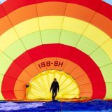 La 46e édition du Festival de ballons à Château-d'Oex a bénéficié de 7 jours de vol sur 9. KEYSTONE/CYRIL ZINGARO