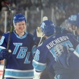 Jake Guentzel a le sourire après avoir inscrit le but décisif face à Boston KEYSTONE/AP/Chris O'Meara