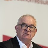 Le président d'economiesuisse Christoph Mäder a présenté pour la dernière fois mardi les priorités annuelles de la faîtière économique. Son mandat se termine en automne. KEYSTONE/PETER SCHNEIDER