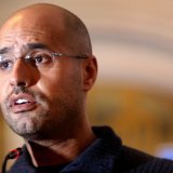 Seif al-Islam Kadhafi a longtemps été présenté comme le successeur potentiel de son père (archives). KEYSTONE/AP/Ben Curtis