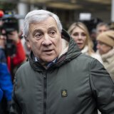 Deputy Prime Minister of Italy and Minister of Foreign Affairs Antonio Tajani speaks to the media about the fire at the