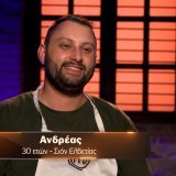 Le cuisinier Andreas Kalandranis lors des auditions de Masterchef Grèce.