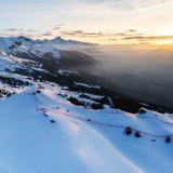Piste Mont-Lachaux, l'une des pistes qui servira aux épreuves de Coupe du monde 2026 et aux Mondiaux 2027