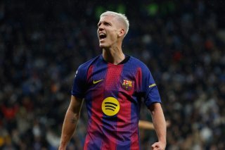 Dani Olmo a débloqué la situation en toute fin de rencontre pour le FC Barcelone face à l'Espanyol samedi en Liga. KEYSTONE/AP/Joan Monfort