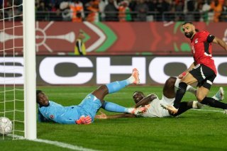 Salah inscrit le troisième but de l'Egypte KEYSTONE/AP/Mosa'ab Elshamy