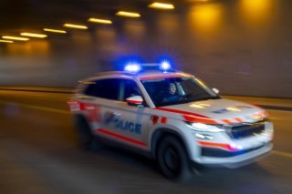 Une patrouille de la police genevoise a retrouvé le corps de la victime (archives). KEYSTONE/MARTIAL TREZZINI