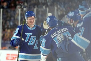 Jake Guentzel a le sourire après avoir inscrit le but décisif face à Boston KEYSTONE/AP/Chris O'Meara