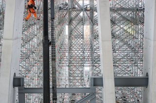 La construction se profile en moteur d'une reprise de l'embauche, encore loin d'être généralisée. (archive) KEYSTONE/ANDREAS BECKER