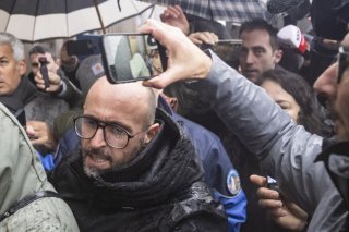 L'audition du couple Moretti jeudi s'est déroulé dans un climat particulièrement tendu jeudi à Sion. KEYSTONE/EPA/ALESSANDRO DELLA VALLE