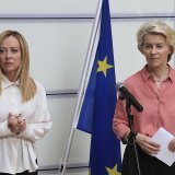 Giorgia Meloni et Ursula von der Leyen sont en Tunisie pour discuter d'"un accord de coopération dans les domaines de l'économie, de l'énergie et de la migration" (archives).