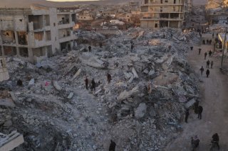 La province d'Alep, en Syrie, a aussi connu des destructions massives (Archives).