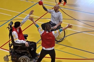 L'équipe de Rafroball de Sport Handicap Sierre
